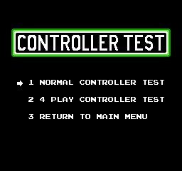 Controller Test (USA) Title Screen